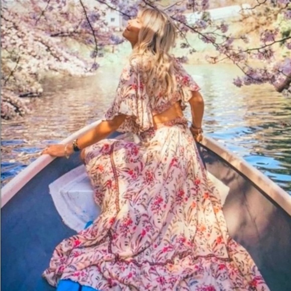 SPELL & The Gypsy Maisie Bambi Gown Strawberries & Cream Size Extra Small - Picture 2 of 11